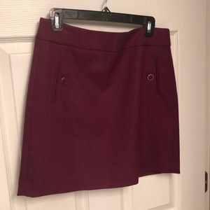 LOFT lined maroon skirt